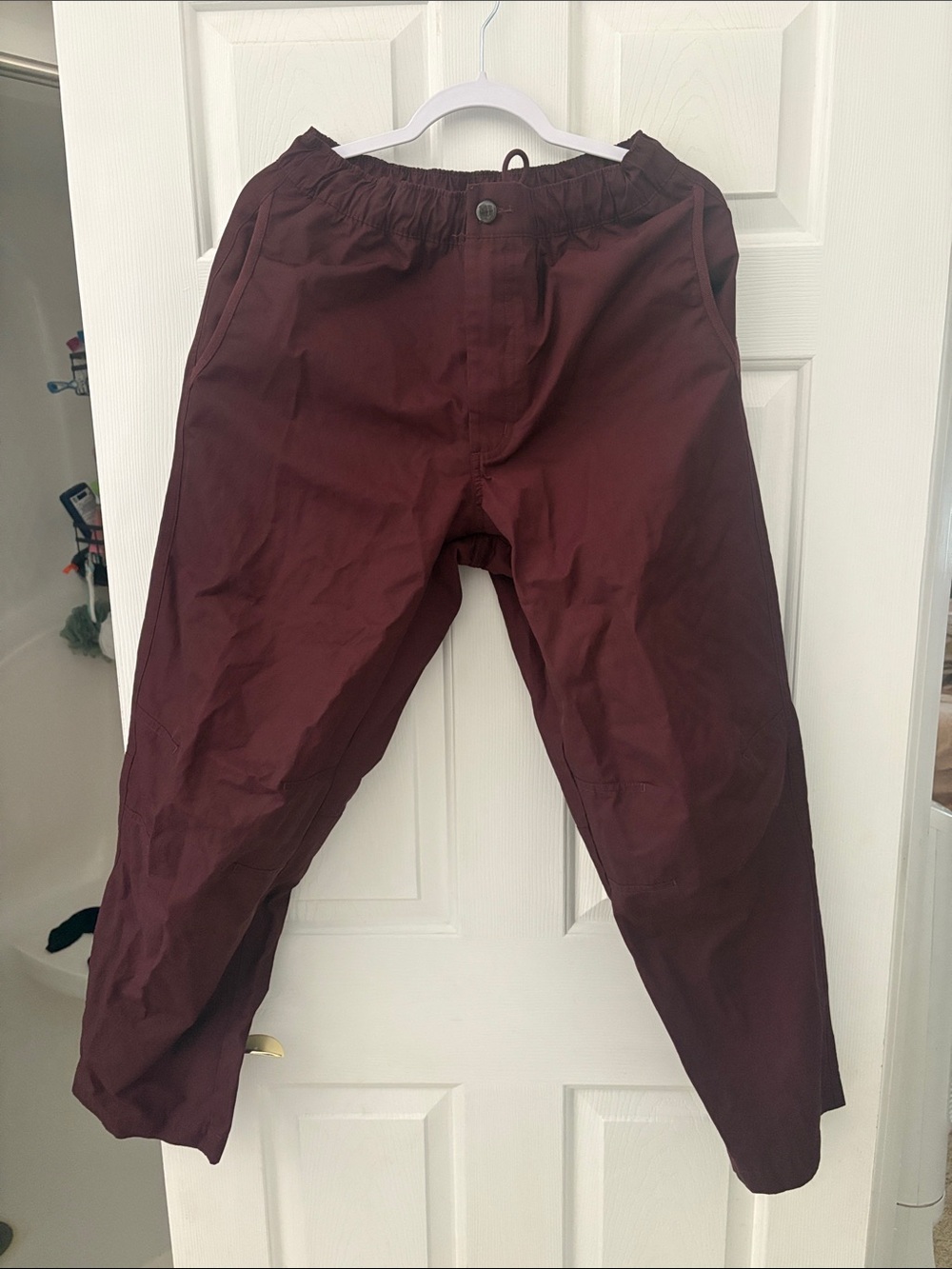 Nike Men's Elastic Waist Wind Pants - Maroon